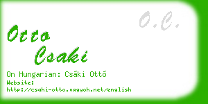 otto csaki business card